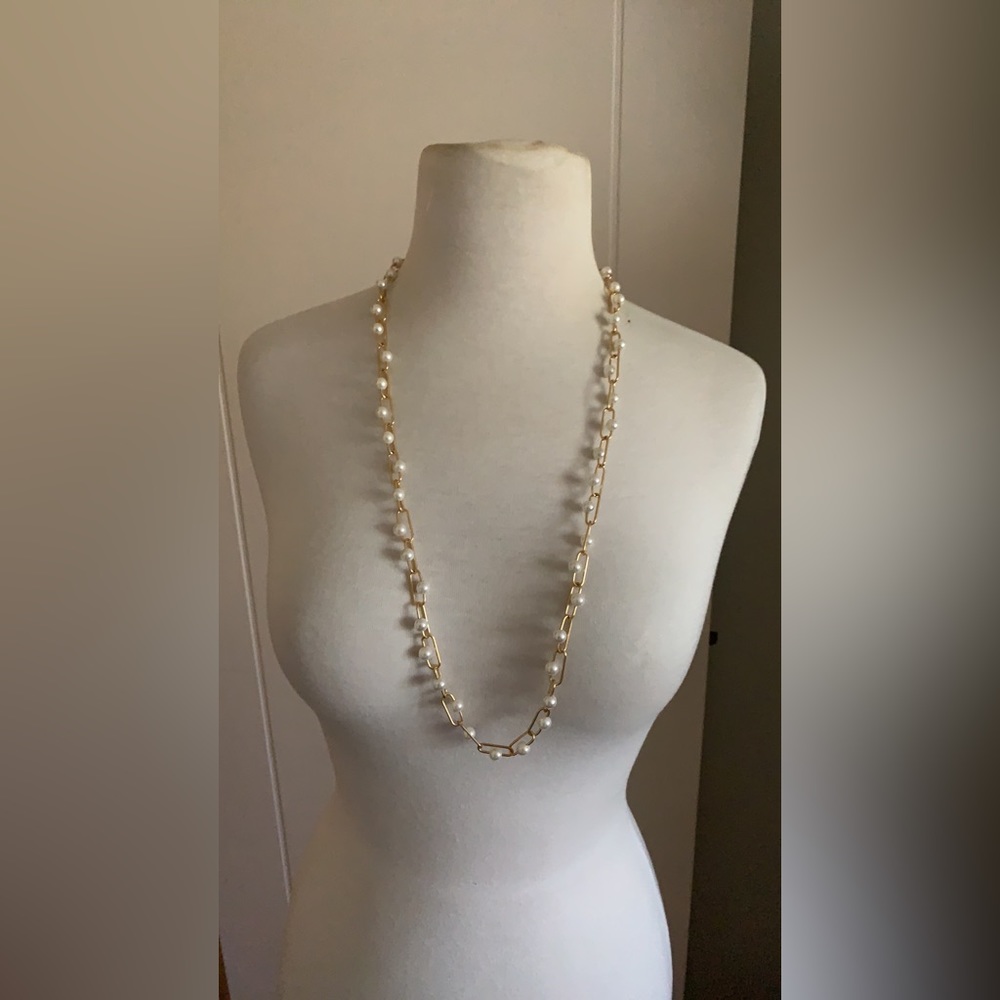 J. Crew Pearl chain long necklace - Picture 6 of 7